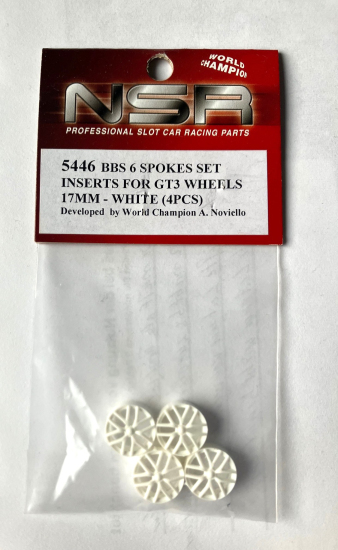 Felgeneinsatz Weiß 4Stück für 17mm Felge GT3 NSR 5446